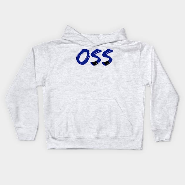 OSS bjj blue belts Kids Hoodie by fighterswin